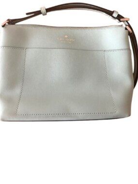 Kate Spade Leather Crossbody Bag Very Light Lime Green Zip Closure *NEW*